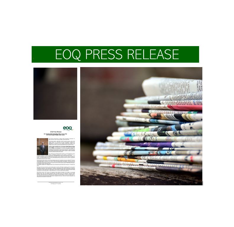 EOQ PRESS RELEASE Winner of the 2021 EOQ EQL Award.