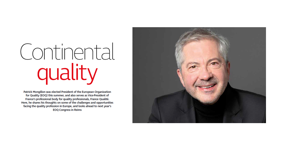 Patrick Mongillon, elected President of the European Organization for Quality (EOQ) on Continental quality